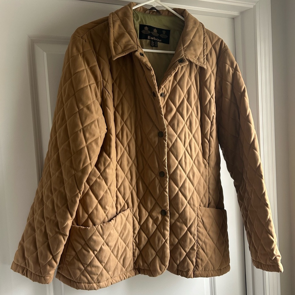 Barbour Women's Quilted Tan Jacket